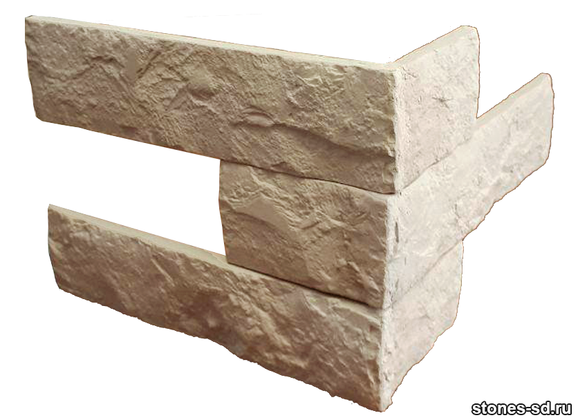 Декоративный кирпич Brick Beige угловые элементы