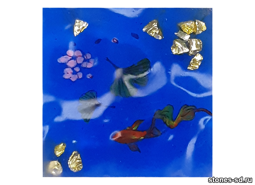 Стеклянная вставка 3D-Décor A inserto-3 Рыбки Фен-шуй